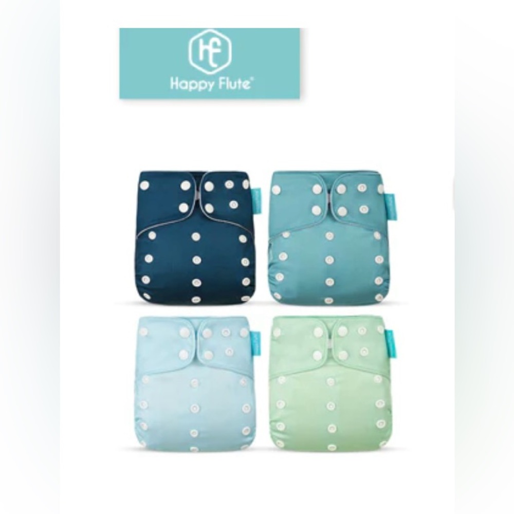 Kids Cloth Diaper Set - Blue and Green
